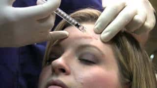 Botox injection to decrease wrinkles above eyebrows in washington DC