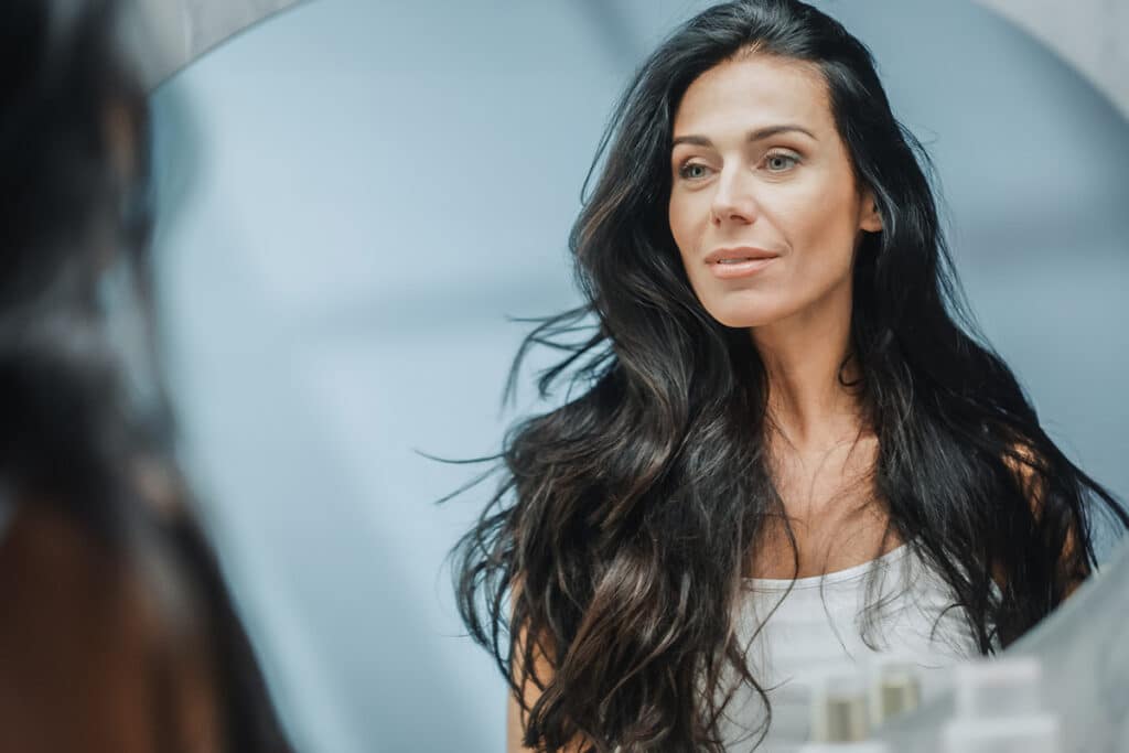 Drooping skin, creases, and wrinkles are the most common complaints.