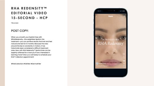 RHA Redensity Beauty Is Dynamic Instructions - 15s