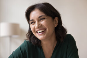 Close-up of Persian woman highlighting rhinoplasty outcome that reflects cultural and aesthetic values