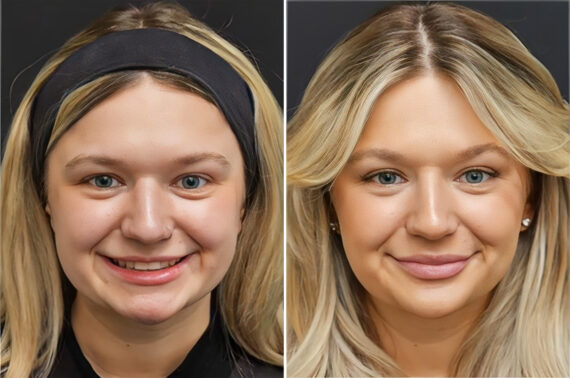 Before and after Non-Surgical Rhinoplasty by Dr. Shervin Naderi, Patient 37028