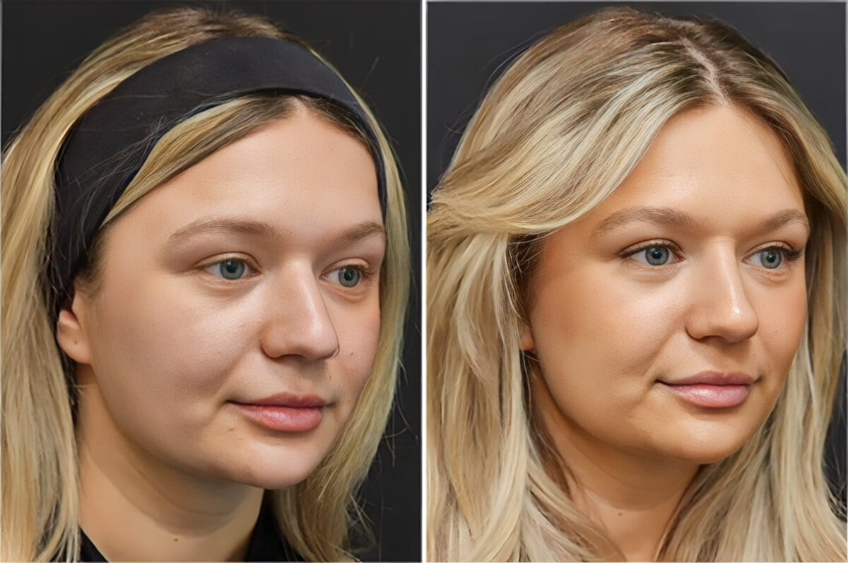 Before and after Non-Surgical Rhinoplasty by Dr. Shervin Naderi, Patient 37028